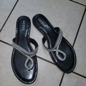 Guess Raelynn Flat Black Sandal